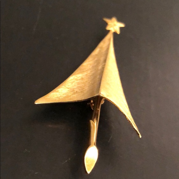 VINTAGE GOLDTONE GIOVANNI XMAS TREE PIN - Picture 4 of 16